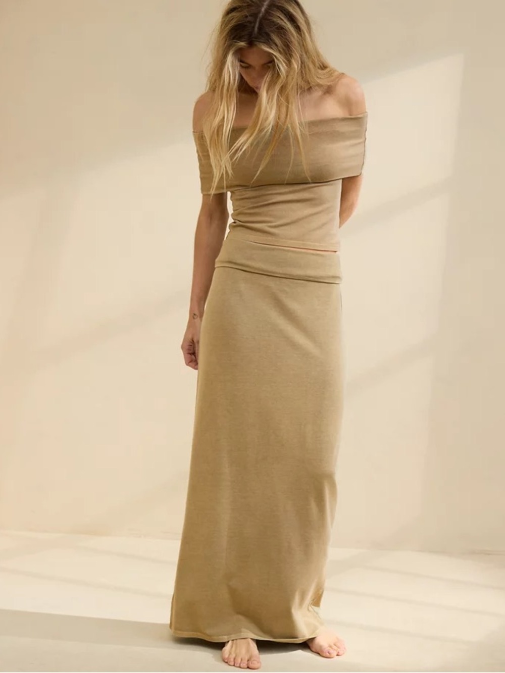 Aerie Chill Up Foldover Maxi Skirt S